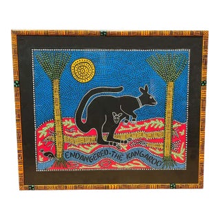 "Endangered the Kangaroo" Silkscreen Poster by Felice Regan For Sale