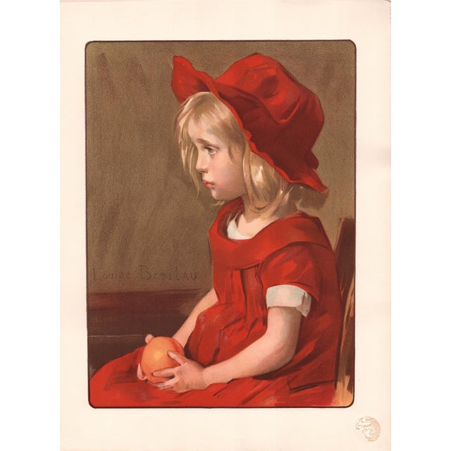 Louise Catherine Breslau, Fillette à l'Orange, 1898, Original Lithograph For Sale - Image 9 of 9