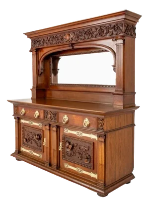 Arts and Crafts Cabinet Server in Oak, 1890s