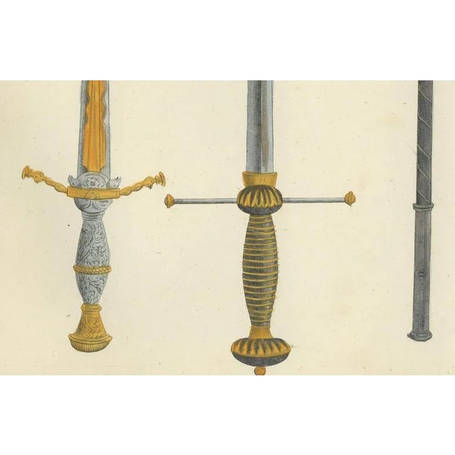 Mid 19th Century Von Reibisch, Swords, Axes, and War Hammers, 1842, Print For Sale - Image 5 of 6