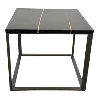 Maxalto Lithos Side Table Sahara Noir Marble Top For Sale