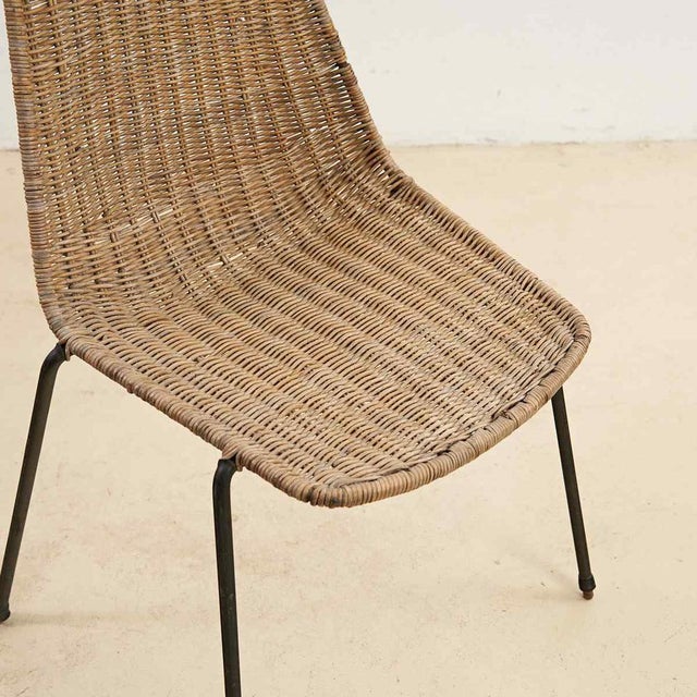 Wicker chair by Gianfranco Legrer Height: 81 Width: 44 Seat height: 43 Style: VINTAGE Production Period: 1970 -1979 Design...