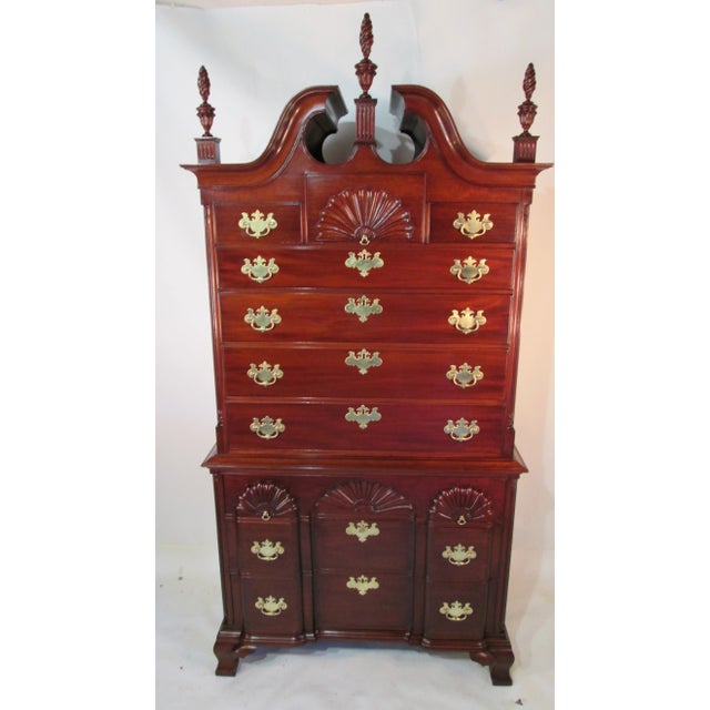 Vintage Custom Solid Mahogany 2 Piece Chest on Chest For Sale - Image 11 of 12