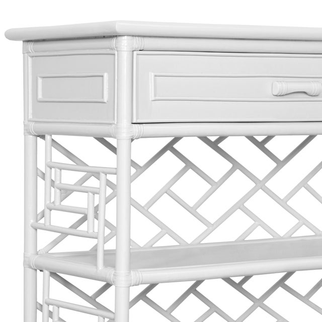Wood Chippendale End Table - White For Sale - Image 7 of 7