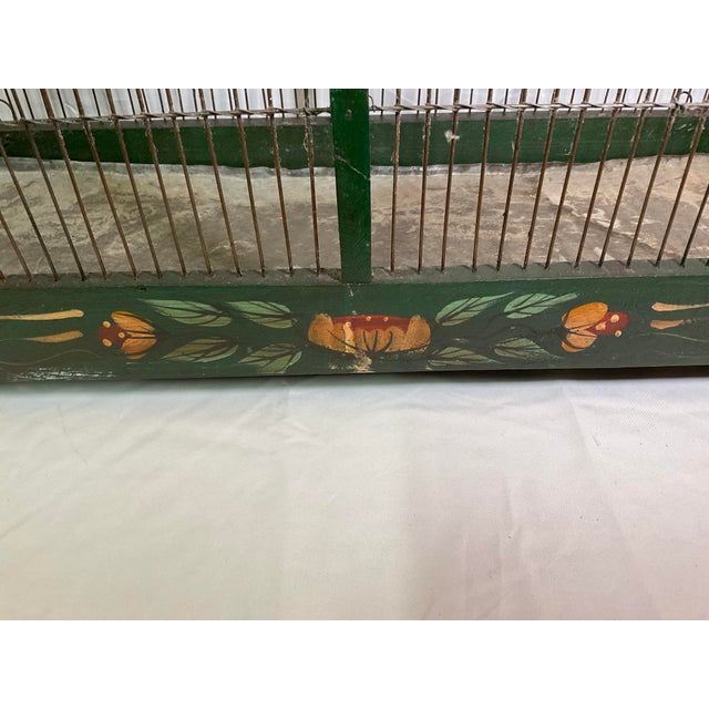 Vintage Folk Art Painted Double Dome Bird House For Sale - Image 11 of 11