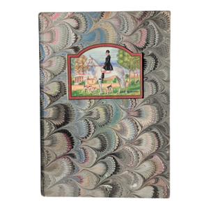Vintage Italian Marbled Equestrian Notebook Desk Accessory