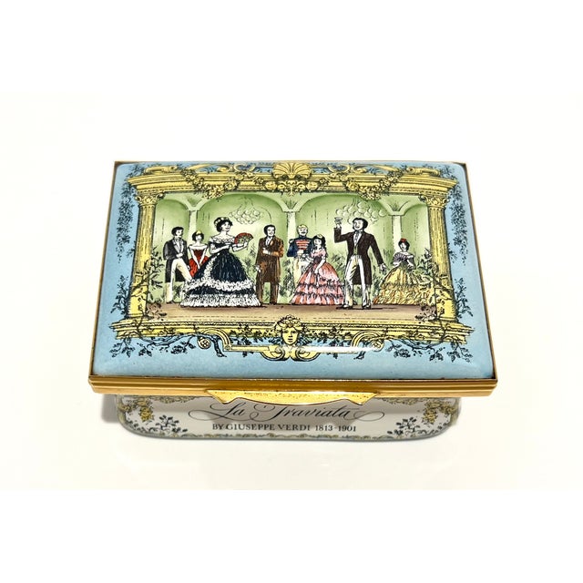 1980s Cartier Opera Collection Limited Edition (86/250) Enamel Copper Trinket Box La Traviata For Sale - Image 15 of 15
