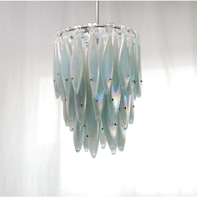 Blue Silver Herring Chandelier by Richard Rooze For Sale - Image 10 of 10