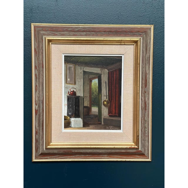 Osvald Rasmussen, Kitchen II, 1960s, Oil on Canvas For Sale - Image 9 of 13