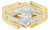 14KT Two-Toned Gold Diamond Cocktail Ring (1 cttw, H-I Color, SI1-SI2 Clarity) For Sale