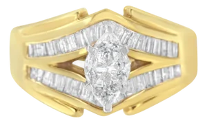 14KT Two-Toned Gold Diamond Cocktail Ring (1 cttw, H-I Color, SI1-SI2 Clarity)