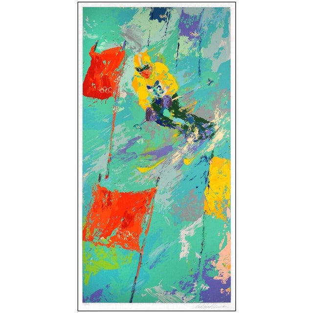 Abstract Expressionism Late 20th Century Winter Olympic Skiing, LeRoy Neiman For Sale - Image 3 of 7