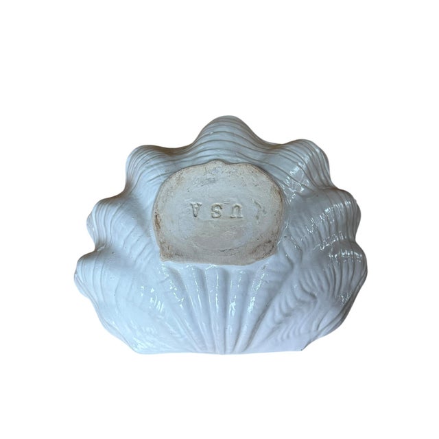 California Pottery South Seas Stoneware Shell Bowl Planter For Sale - Image 4 of 10