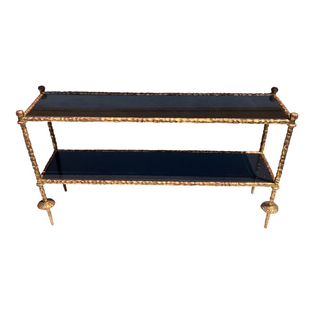 Global Views Giacommeti Style Wrought Iron Console Table For Sale