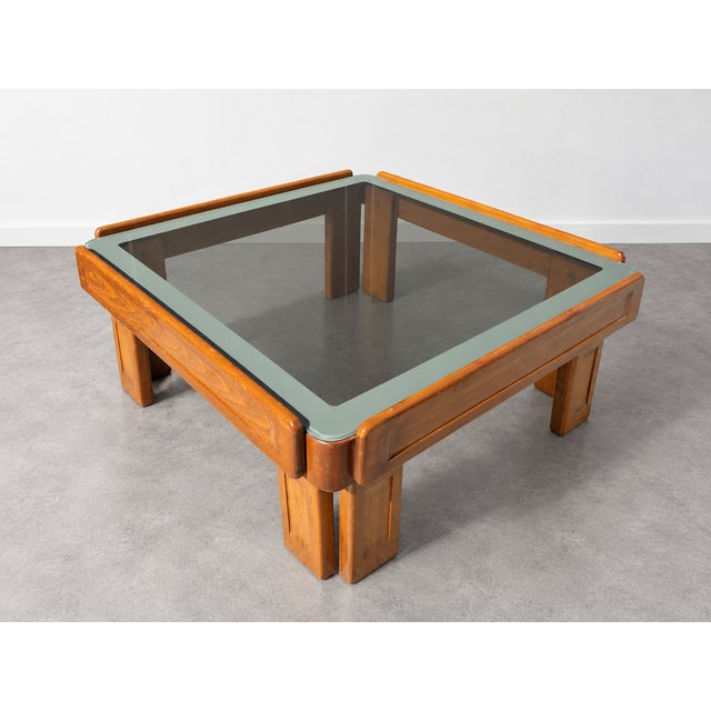 Mid-Century Square Coffee Table 1960s For Sale - Image 4 of 6