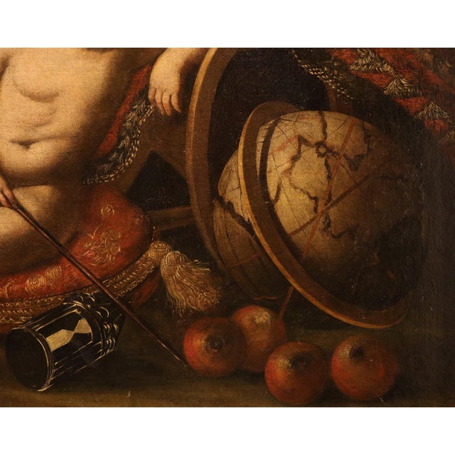 Circle of Antonio Tibaldi, Vanitas Still Life, 1700, Oil on Canvas For Sale - Image 10 of 16