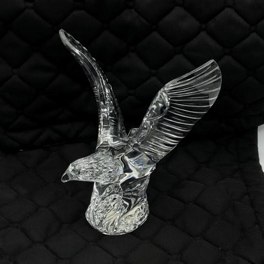 Early 21st Century Waterford Crystal Fred Curtis Sculpture/Figurine - Eagle With Outstretched Wings (Vintage, Model #105153) For Sale - Image 5 of 18