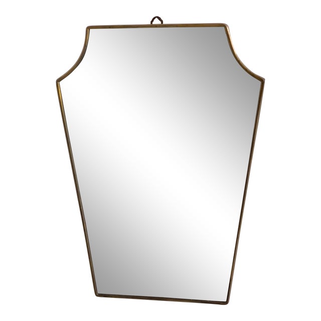 1950s Mid-Century Linear Wall Mirror, Italy For Sale