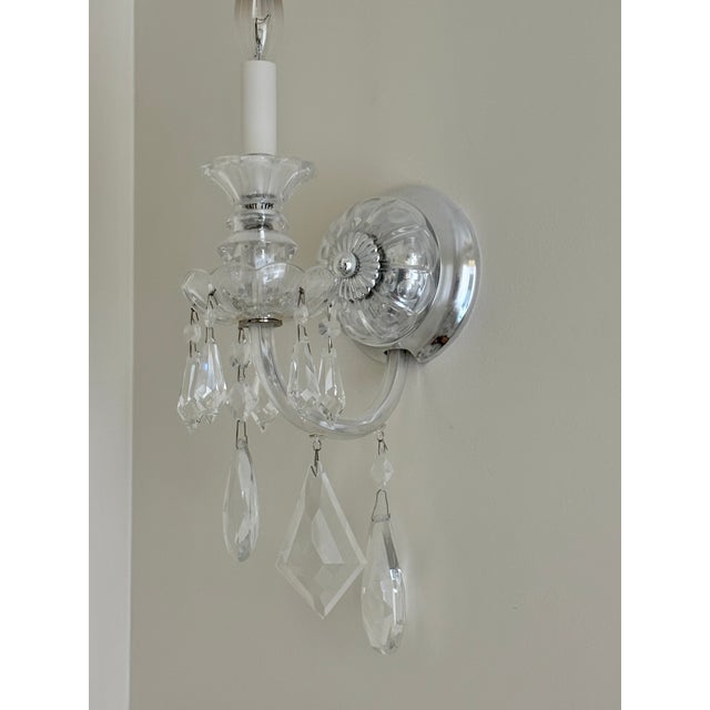 Vintage Schonbek Crystal Sconce Chandelier- Each With an Ownership Document - 4 Available For Sale - Image 4 of 8