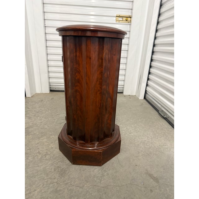 19th Century English Mahogany Column Cabinet With Marble Top For Sale - Image 11 of 11