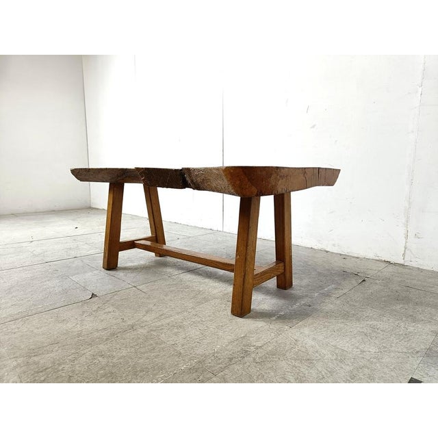 Vintage Brutalist Wooden Coffee Table, 1960s For Sale - Image 9 of 13