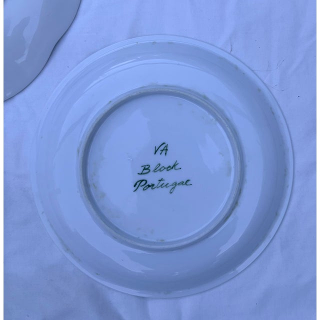 Butterflies and Spring Flowers Pink, Yellow and Blue Decorative Wall Plate Curation- Set of 7 For Sale - Image 13 of 14