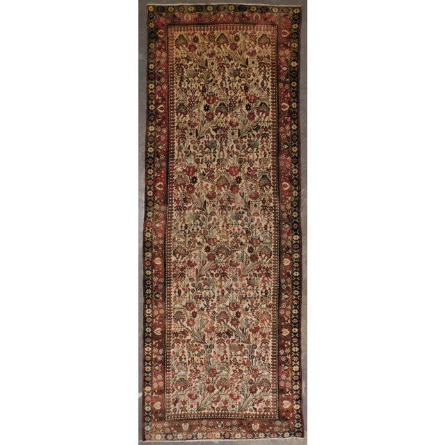 Hand Made Persian Runner Rug 3'6"x 9'10" For Sale - Image 13 of 13