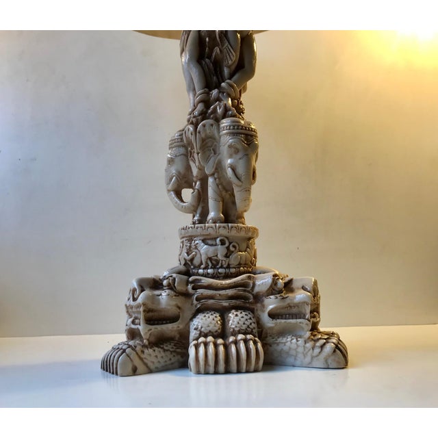 Plastic Vintage Faux Ivory Opium Table, 1960s For Sale - Image 7 of 14