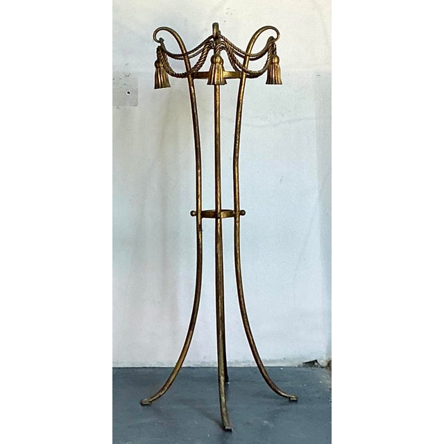 Vintage Regency Tassel and Swag Plant Stand For Sale In West Palm - Image 6 of 6