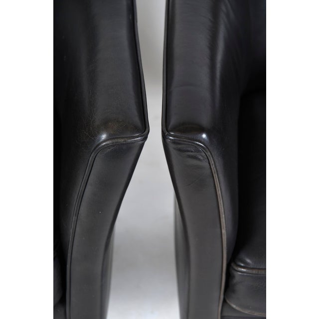 Leather Model MH80 Queen Chairs by Lars Kalmar for Mogens Hansen, Denmark, 1970s, Set of 2 For Sale - Image 9 of 18