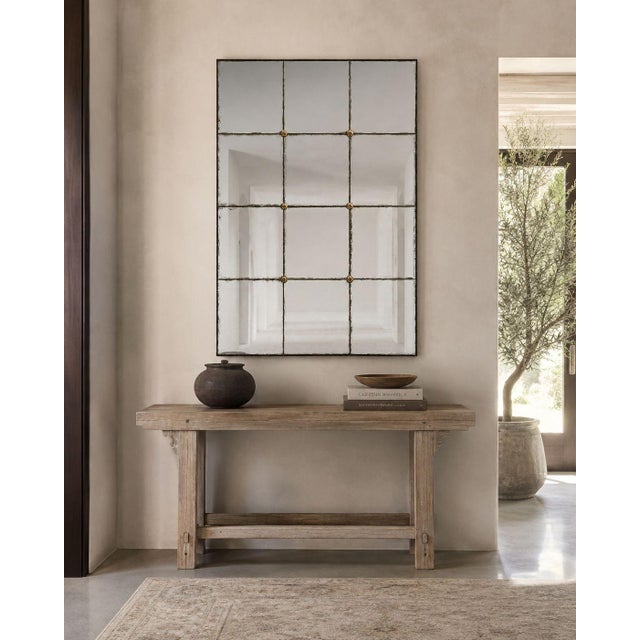 Baroque Style, Rectangular Silver Wall Mirror, Eglomise Glass, Stained Wood, 21st c. A large baroque style rectangular...