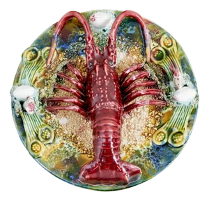 Vintage Decorative Palissy Lobster Plate, 1940