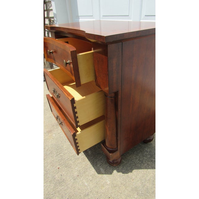 Wood Lane Mahogany Nightstand Table Designer For Sale - Image 7 of 7