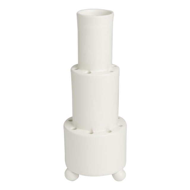 White 16-Hole Tulipiere with Ball Feet For Sale