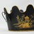 Late 20th Century Vintage Chinoiserie Hand-Painted Toleware Scalloped Planter – Black and Gold Metal Cachepot For Sale - Image 5 of 9