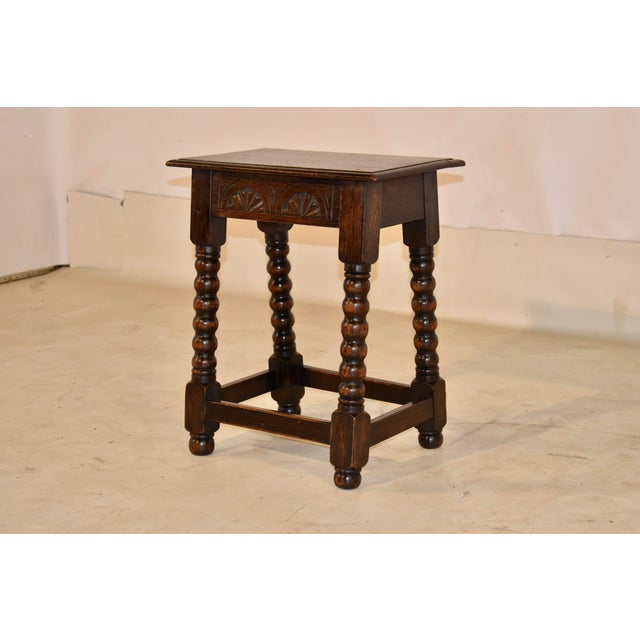 19th Century English Oak Joint Stool For Sale In Greensboro - Image 6 of 7