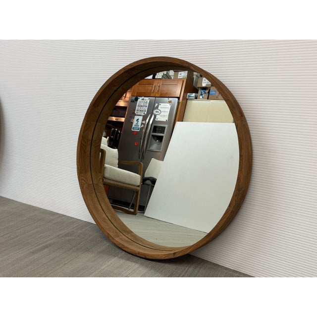 Contemporary Brownstone Capri Mirror, Teak Wood For Sale - Image 3 of 12