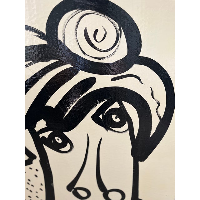 Abstract Late 20th Century Peter Keil Abstract Portrait Painting For Sale - Image 3 of 5