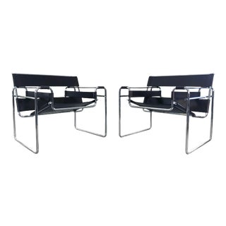 1970s Vintage Marcel Breuer B3 Wassily Chairs - a Pair For Sale