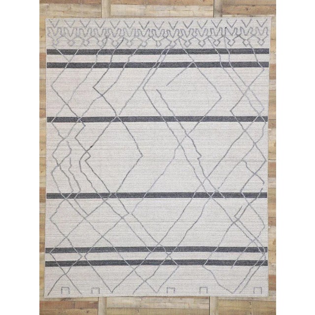 Gray Contemporary Gray Moroccan Style Area Rug - 8′ × 10′ For Sale - Image 8 of 9