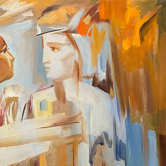 Abstract Original Avant-Garde Oil Painting, Ukrainian Soviet Art (1997) 75-75 For Sale - Image 3 of 6