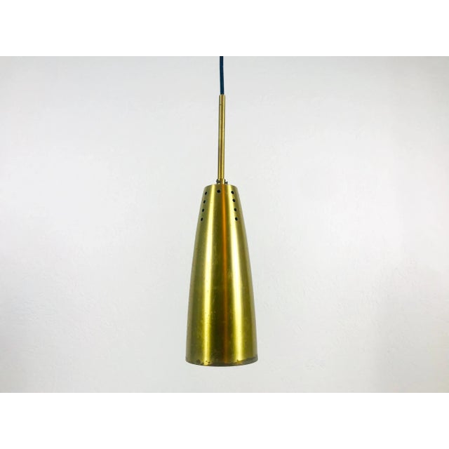 Gold Mid-Century German Brass Pendant Lamps, 1950s, Set of 2 For Sale - Image 8 of 12