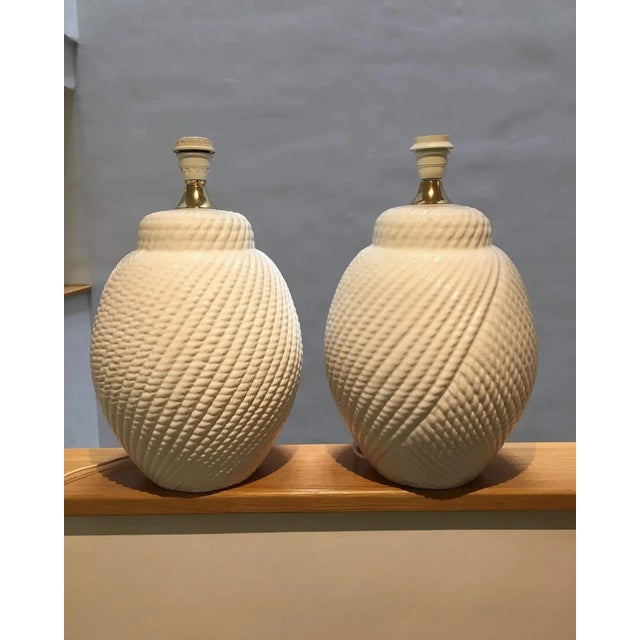 Italian Ceramic Table Lamps by Tommaso Barbi, 1977, Set of 2 For Sale - Image 4 of 7
