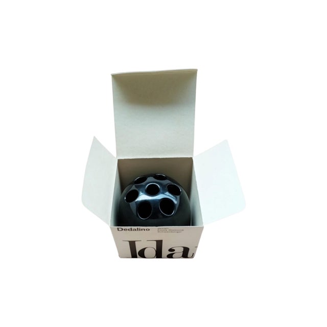 Mid-Century Modern Vintage Black Dedalino Pencil Holder by Emma Gismondi for Idarco, 1970s For Sale - Image 3 of 9