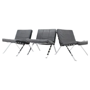 Leather Lounge Chairs by Hans Eichenberger for Girsberger, Switzerland, 1966, Set of 3