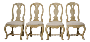 Antique Swedish Rococo Chairs, 18th Century, Set of 4
