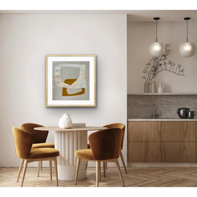 2020s 2024 " Biondo" Contemporary Abstract Painting on Paper by Artist r.k. Red For Sale - Image 5 of 5