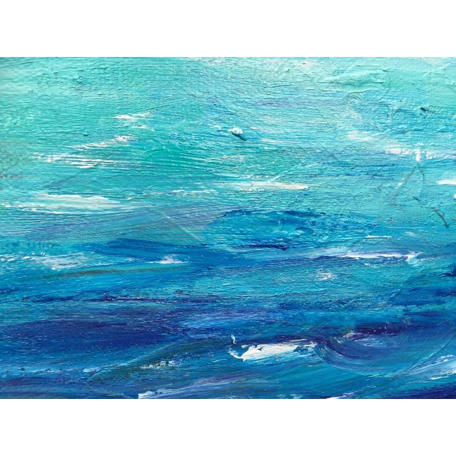 Abstract Expressionism Seascape Original Painting on Canvas Wall Decor Painting by Valeriya Serova For Sale - Image 3 of 7