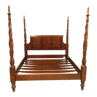 Leighton Hall King Size Mahogany Plantation Poster Bed - Showroom Sample For Sale