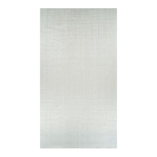 Rug & Kilim’s Oversized Textural Rug in Solid White and Silver-Gray Striae - 13x24 For Sale